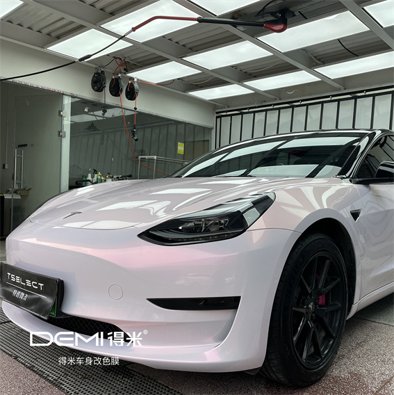 特斯拉Model3-PET渐变花悦粉